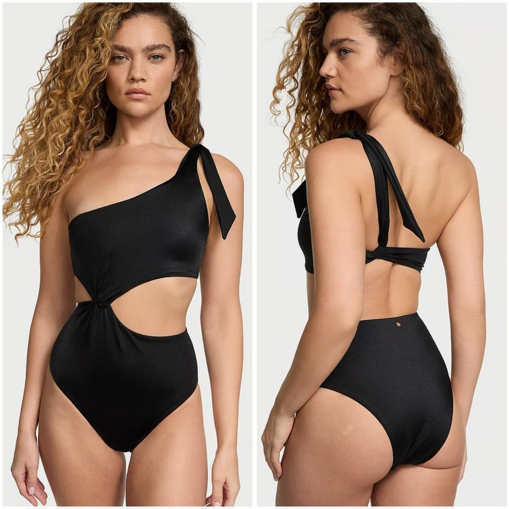 Victoria's Secret Black One-Shoulder One Piece Swimsuit